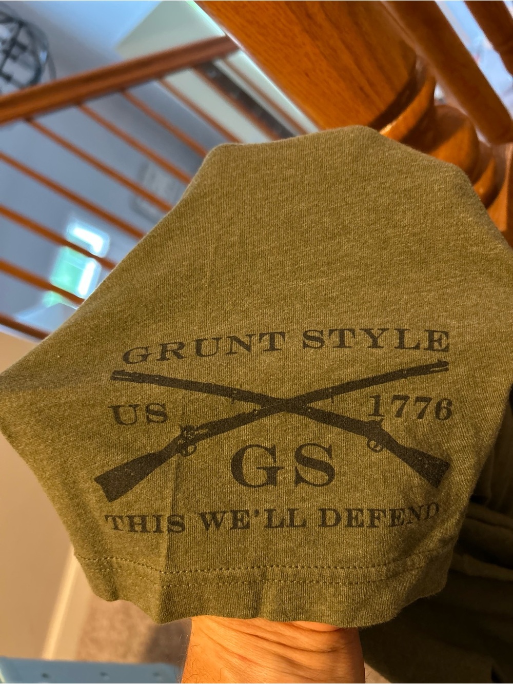 Grunt Style Olive Green Short Sleeve Crewneck Tee - Picture 2 of 4